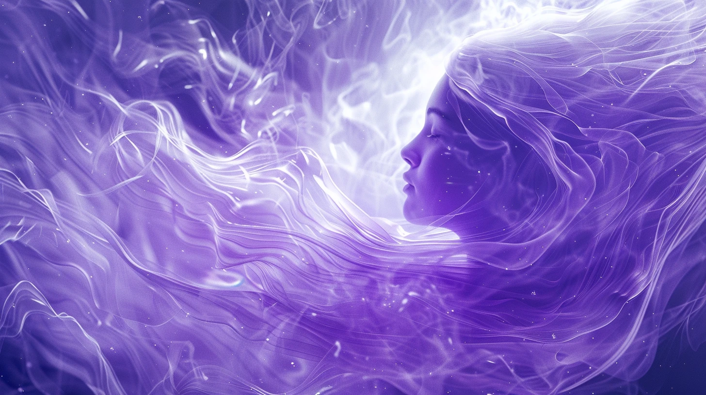 Cabelo em luz etérea, identidade e força vital nos sonhos
