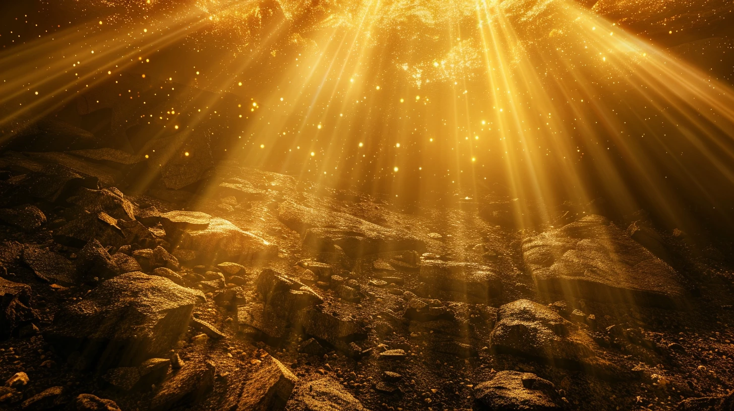 Ouro em processo de refinamento, fogo e purificação espiritual