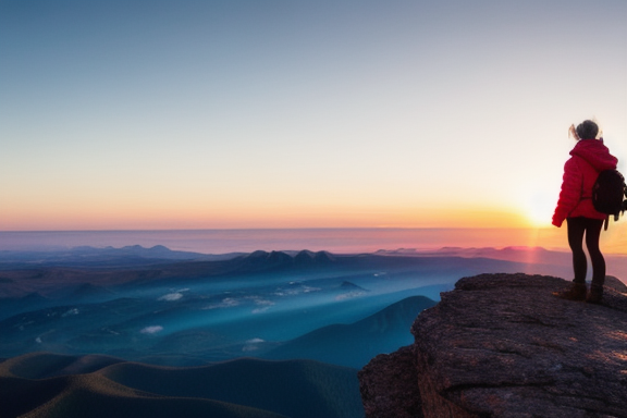 Person on a mountain peak