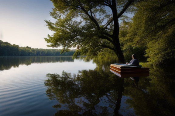 Person contemplating the symbolism of a closed coffin in a dream