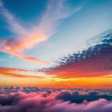 Person flying through the sky