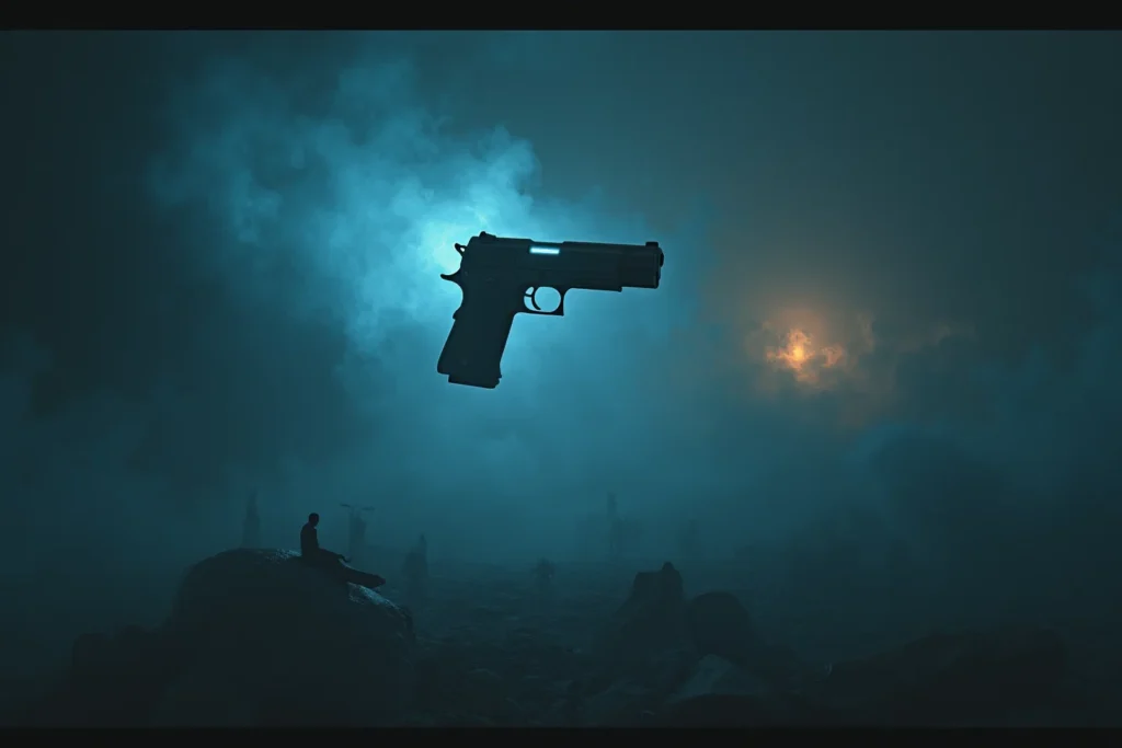 Arma de Fogo flutuando